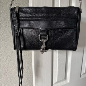 Rebecca Minkoff Large MAC Black Crossbody Bag Purse with Silver Hardware